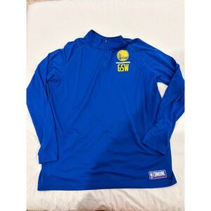 Under Armour NBA Combine Golden State Warriors 1/4 Zip Pullover Blue Mens XL GSW
